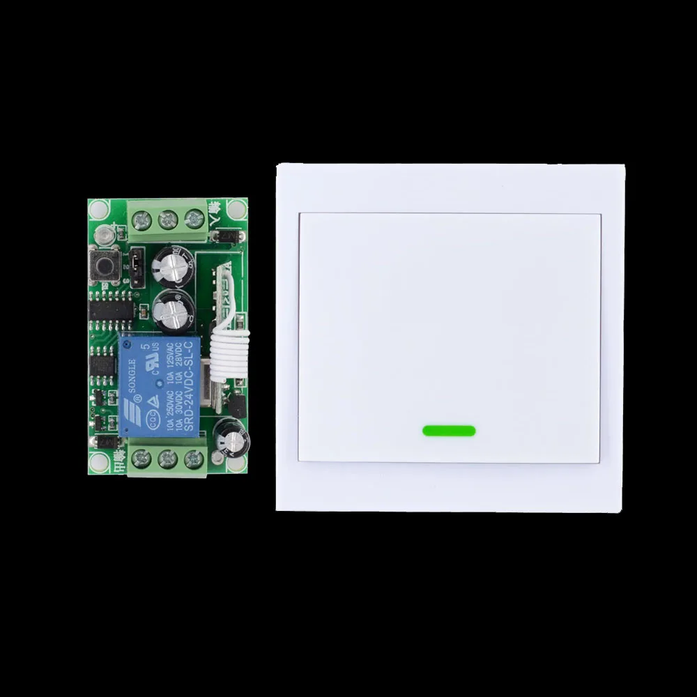 24v 1 Way Channel Remote Control Switch + Wall Panel Wall Transmitter Remote Home Room Stairway Light Lamp Bulb LED RX TX
24v 1 Way Channel Remote Control Switch + Wall Panel Wall Transmitter Remote Home Room Stairway Light Lamp Bulb LED RX TX