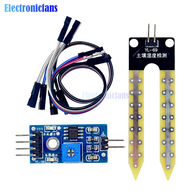 1Set Soil Hygrometer Humidity Detection Module Moisture Water Sensor Soil Moisture For Arduino 3.3V-5V
1Set Soil Hygrometer Humidity Detection Module Moisture Water Sensor Soil Moisture For Arduino 3.3V-5V