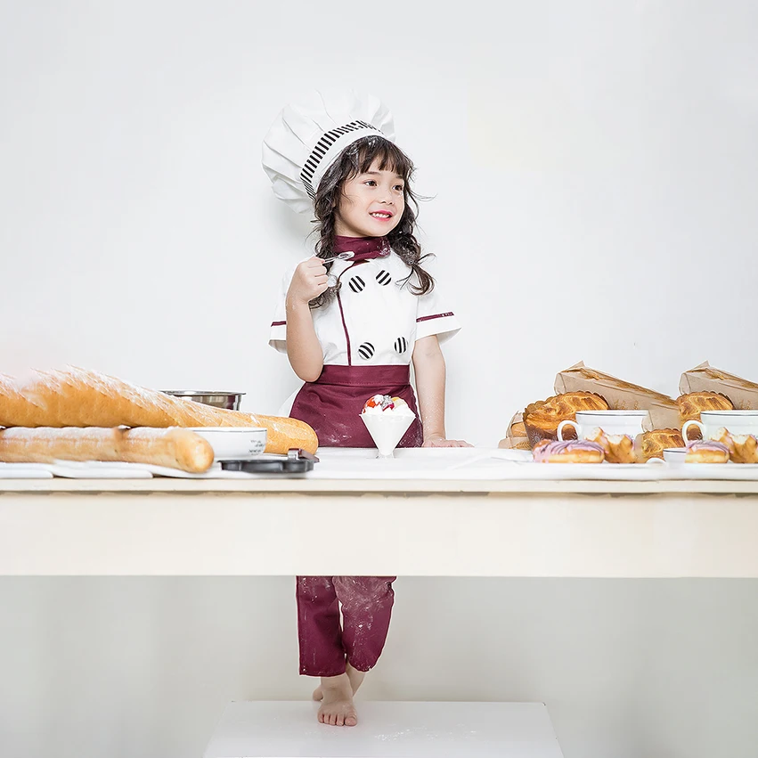 80-140cm Halloween Costumes for Kids 5pcs Roleplay Chef Uniform Apron Kitchen New Year Gift Baby Boy Baking Cooking Clothes
80-140cm Halloween Costumes for Kids 5pcs Roleplay Chef Uniform Apron Kitchen New Year Gift Baby Boy Baking Cooking Clothes