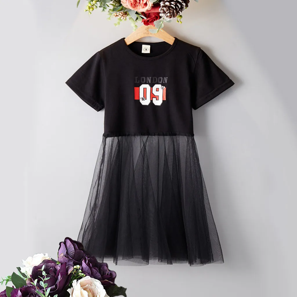 Toddler Kids Baby Girls Clothes Short Sleeve Letter Print Tulle Patchwork Princess Dresses Stitching Gauze Baby Girls Dress
Toddler Kids Baby Girls Clothes Short Sleeve Letter Print Tulle Patchwork Princess Dresses Stitching Gauze Baby Girls Dress