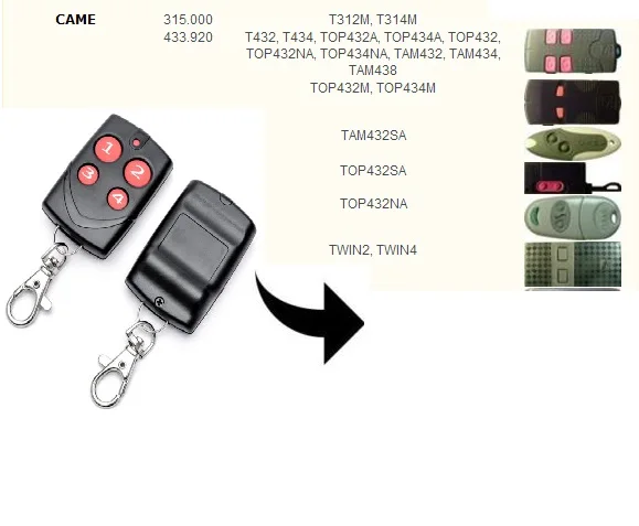 433 Copy CAME TOP-432S Duplicator 433.92 mhz remote control Universal Garage Door Gate Fob Remote Clone 433mhz fixed code
433 Copy CAME TOP-432S Duplicator 433.92 mhz remote control Universal Garage Door Gate Fob Remote Clone 433mhz fixed code