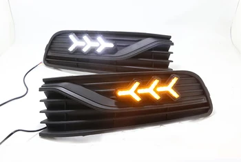 Osmrk led drl daytime running light for Volkswagen polo 2014-2018 with Dynamic moving yellow turn signal and blue night light
Osmrk led drl daytime running light for Volkswagen polo 2014-2018 with Dynamic moving yellow turn signal and blue night light