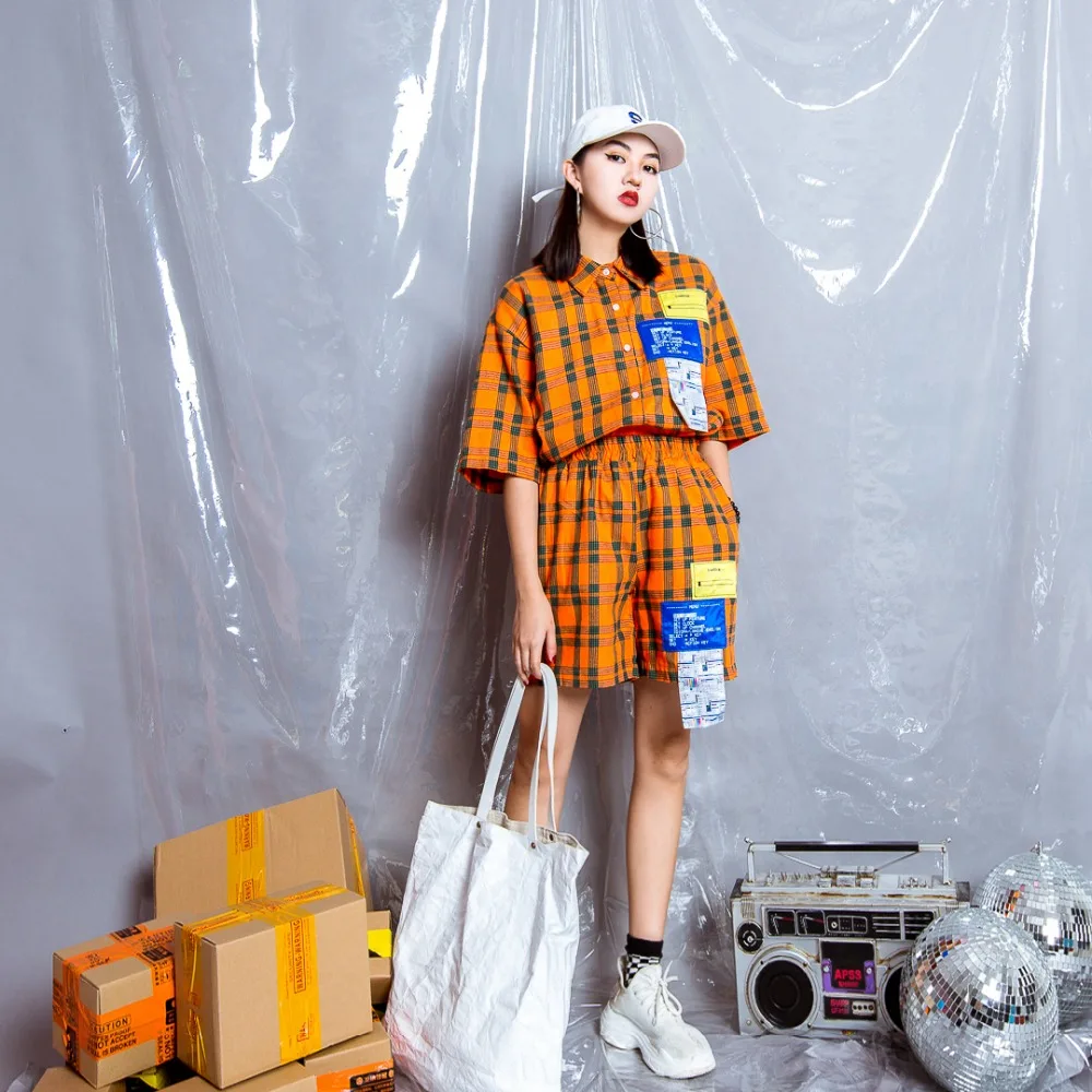 Jasmine country hip-hop wind BF impact color lattice plaster shirt casual shorts two pieces of couple
Jasmine country hip-hop wind BF impact color lattice plaster shirt casual shorts two pieces of couple