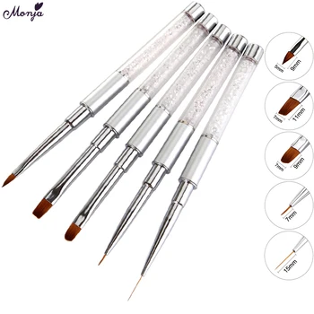 Monja 5 Styles Nail Art Acrylic Liquid Powder UV Gel Extension Builder Pen Brushes Stripes Lines Liner Painting Manicure Tools
Monja 5 Styles Nail Art Acrylic Liquid Powder UV Gel Extension Builder Pen Brushes Stripes Lines Liner Painting Manicure Tools