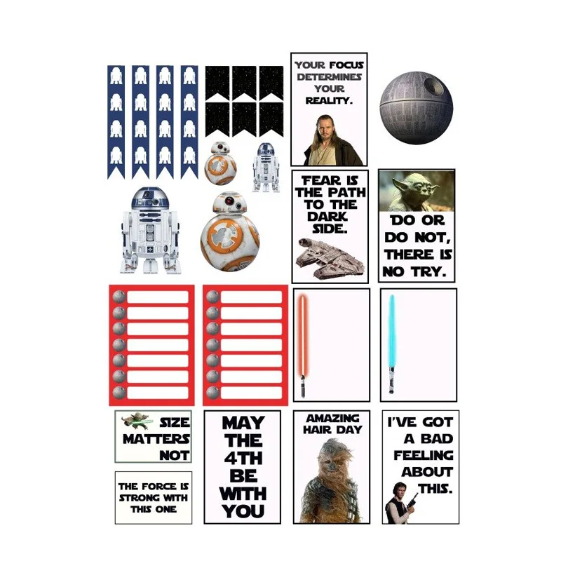 2 PCS Kawaii Star War Scrapbook Bullet Journal Stationery Stickers Planner Calendar Agenda School Art Craft Supplies
2 PCS Kawaii Star War Scrapbook Bullet Journal Stationery Stickers Planner Calendar Agenda School Art Craft Supplies