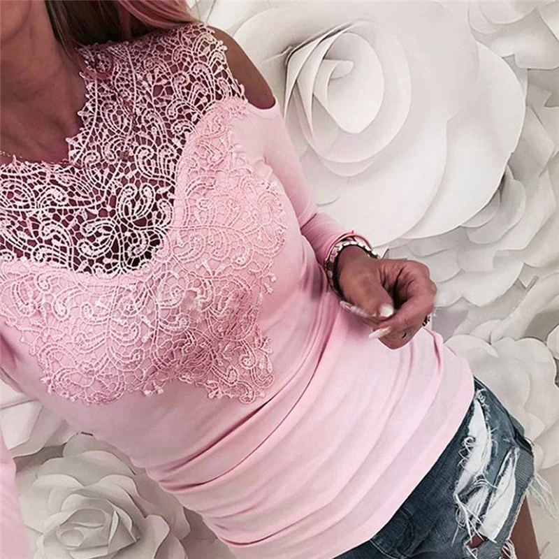 2019 New Womens Cold Shoulder Lace Casual Shirts Ladies Long Sleeve Lace Patchwork Slim Tops Blouse Autumn Women Sexy Blusas
2019 New Womens Cold Shoulder Lace Casual Shirts Ladies Long Sleeve Lace Patchwork Slim Tops Blouse Autumn Women Sexy Blusas