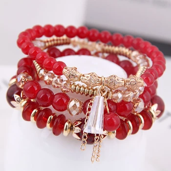 Boho Beaded Charm Bracelets & Bangles For Women Fashion Multilayer Crystal Bracelet Femme Tassel Pendant Bijoux Wrap Jewelry
Boho Beaded Charm Bracelets & Bangles For Women Fashion Multilayer Crystal Bracelet Femme Tassel Pendant Bijoux Wrap Jewelry