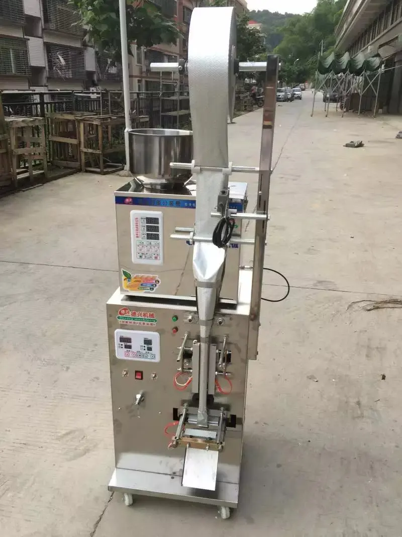 Food Fully Automatic Photocell weighing packag machine cursor induction positioning In the middle of the back sealing 1-25g
Food Fully Automatic Photocell weighing packag machine cursor induction positioning In the middle of the back sealing 1-25g
