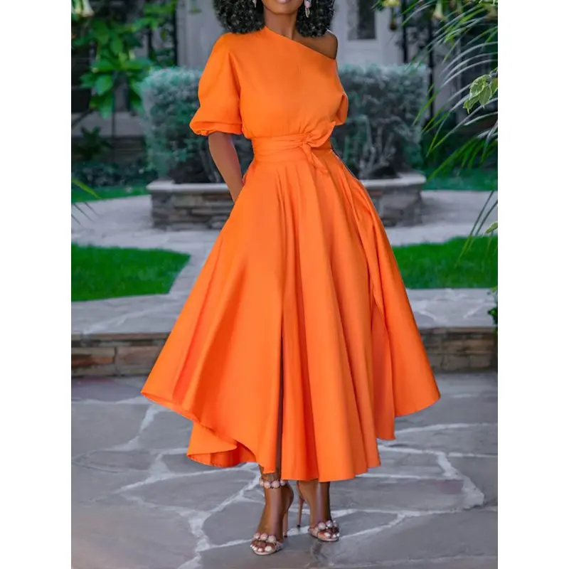 2019 Women Summer Casual Beach Long Dress One Shoulder Sexy Party Dress Elegant High Waist Big Swing Dresses
2019 Women Summer Casual Beach Long Dress One Shoulder Sexy Party Dress Elegant High Waist Big Swing Dresses