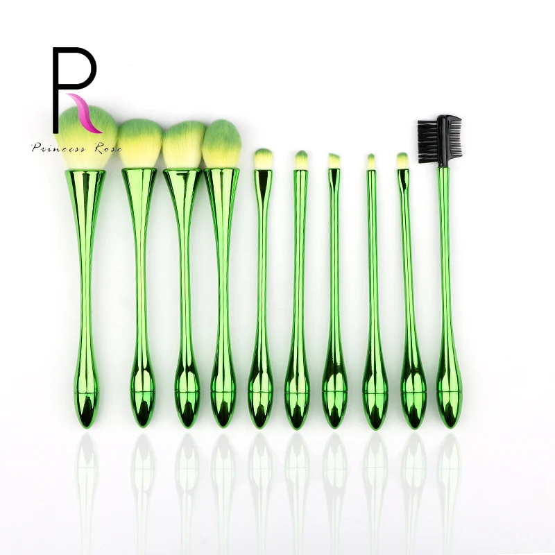 Princess Rose 10pcs Shape Small Waist Makeup Brushes Make Up Brush Set Costimc Tools Green Pincel Maquiagem Brochas Kwasten
Princess Rose 10pcs Shape Small Waist Makeup Brushes Make Up Brush Set Costimc Tools Green Pincel Maquiagem Brochas Kwasten