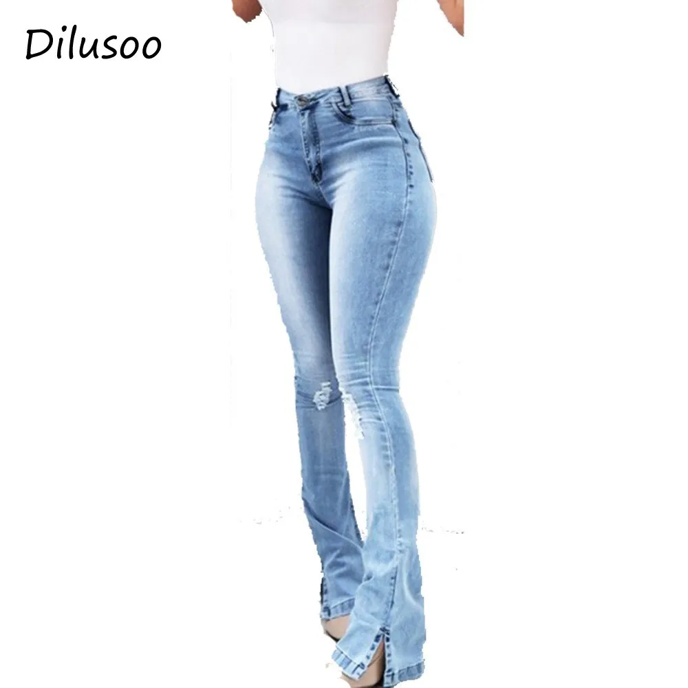 Dilusoo Denim Flare Pants Jeans Women High Waist Hole Jeans Pants Female Foot Split Pocket 2019 Casual Jeans Streetwear Trousers
Dilusoo Denim Flare Pants Jeans Women High Waist Hole Jeans Pants Female Foot Split Pocket 2019 Casual Jeans Streetwear Trousers