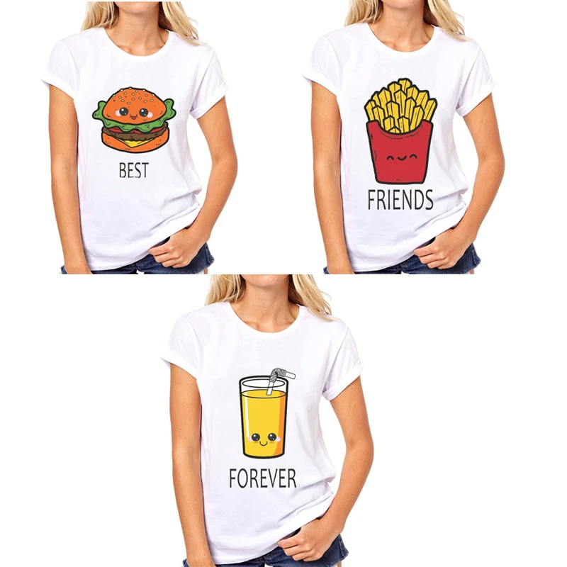 BFF Hamburger chips juice best friends 3 forever t shirt women Homme Summer tops t-shirt Plus Size casual Tee
BFF Hamburger chips juice best friends 3 forever t shirt women Homme Summer tops t-shirt Plus Size casual Tee