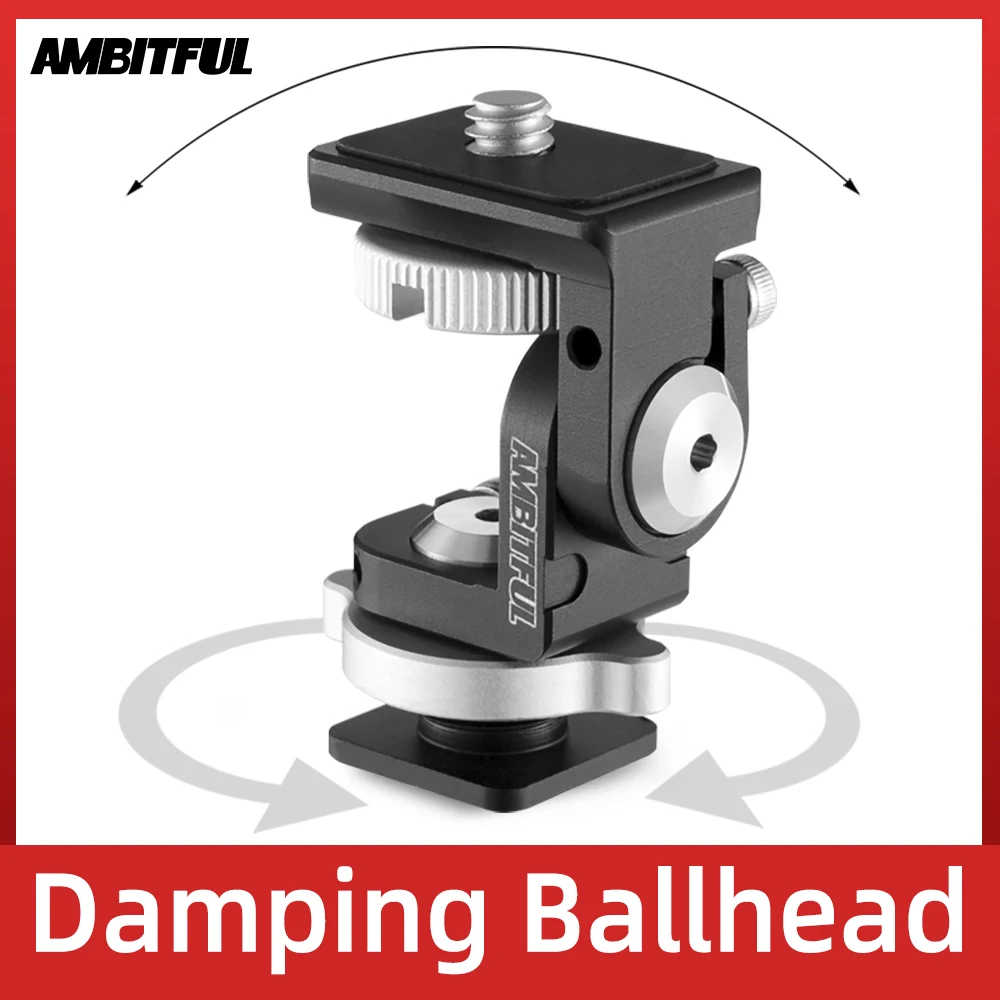 AMBITFUL protable 360 Paranomic Hot Shoe ballhead Monitor Base Mount Bracket Holder Universal for DSLR Cameras LED Video Lights
AMBITFUL protable 360 Paranomic Hot Shoe ballhead Monitor Base Mount Bracket Holder Universal for DSLR Cameras LED Video Lights