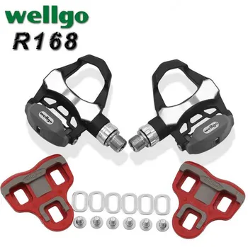High quality Wellgo R168 bicycle lock pedal ultralight carbon fiber Cr Mo steel 3 bearing self lock pedals 252g road bike parts
High quality Wellgo R168 bicycle lock pedal ultralight carbon fiber Cr Mo steel 3 bearing self lock pedals 252g road bike parts