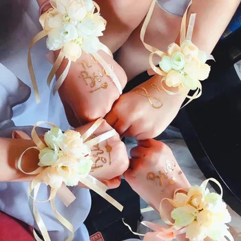 Tattoos Brides team Sexy Body Art Beauty Makeup hands beautiful transfer papers Henna girls party Waterproof Temporary Stickers
Tattoos Brides team Sexy Body Art Beauty Makeup hands beautiful transfer papers Henna girls party Waterproof Temporary Stickers