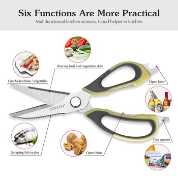 XINZUO Brand Stainless Steel Shears Tool Home Kitchen Scissors for Chicken Poultry Meat Fish Vegetables Herbs BBQ Cooking Tool
XINZUO Brand Stainless Steel Shears Tool Home Kitchen Scissors for Chicken Poultry Meat Fish Vegetables Herbs BBQ Cooking Tool