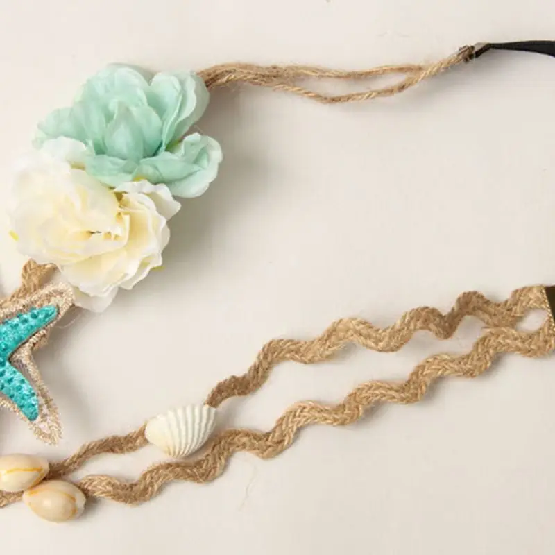 Womens Vacation Bohemian Headband Sea Star Starfish Rhinestone Hairband Shell Flower Hemp Rope Beach Party Headpiece
Womens Vacation Bohemian Headband Sea Star Starfish Rhinestone Hairband Shell Flower Hemp Rope Beach Party Headpiece