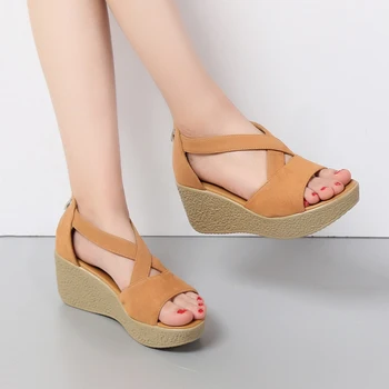 Nice Women Sandals Platform Women Sandals Lady's Wedges Sandals Summer Genuine Leather Platform Shoes Plus Size 26-62
Nice Women Sandals Platform Women Sandals Lady's Wedges Sandals Summer Genuine Leather Platform Shoes Plus Size 26-62