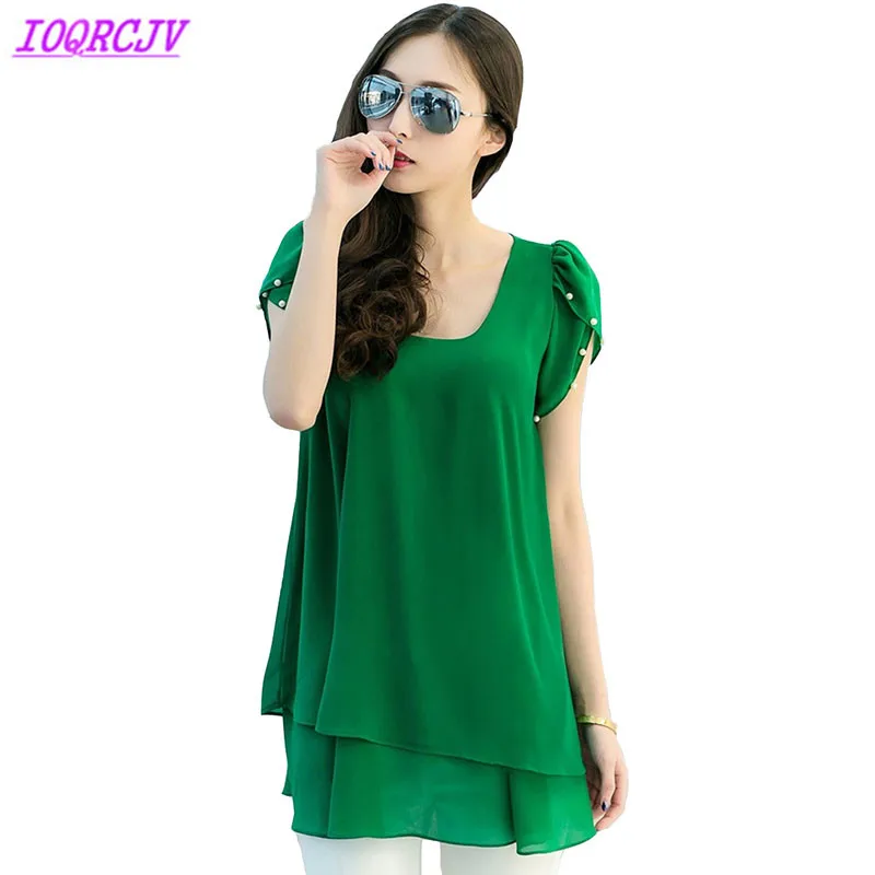 Plus size L-5XL Chiffon Blouses for womens 2018 summer Ruffles Top Beading Loose female Short sleeve A-line blouses IOQRCJVN160
Plus size L-5XL Chiffon Blouses for womens 2018 summer Ruffles Top Beading Loose female Short sleeve A-line blouses IOQRCJVN160