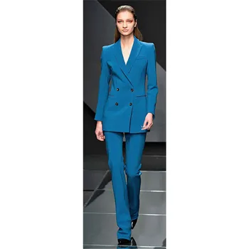 Trousers Jacket + Blue Lake Business Women Suits Blazer Office Women's Uniform Double Breasted Winter Suits Formal Pants
Trousers Jacket + Blue Lake Business Women Suits Blazer Office Women's Uniform Double Breasted Winter Suits Formal Pants