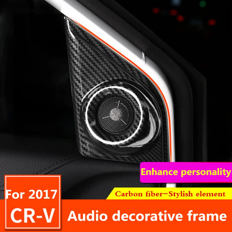 For Honda CRV CR-V 2017 2018 ABS Carbon fiber Tweeter Audio decorative frame Front triangular decorative cover modification
For Honda CRV CR-V 2017 2018 ABS Carbon fiber Tweeter Audio decorative frame Front triangular decorative cover modification