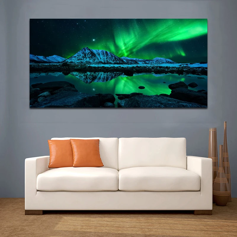 Big Size Wall Art Pictures For Living Room Northern Lights Canvas Print Posters Home Decorative Landscape Painting Frameless
Big Size Wall Art Pictures For Living Room Northern Lights Canvas Print Posters Home Decorative Landscape Painting Frameless