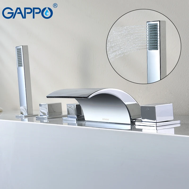 

GAPPO Bath Tub Mixer Shower Set Bathtub Faucet Waterfall Faucet Tub Faucet Chrome Bathroom Shower Set Faucet Water Mixer Tap