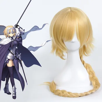 

FGO Fate Apocrypha Cosplay Wig Fate Grand Order Zero Joan of Arc Jeanne d'Arc Blonde Braid Synthetic Hair for Adult+One free Cap