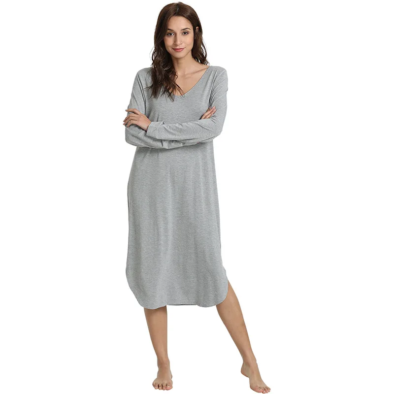 Women Home Wear Bamboo Fiber Loose Thin Soft Long-sleeved Nightdress Breathable Female Large Size Sleeping Dress Drop Shipping
Women Home Wear Bamboo Fiber Loose Thin Soft Long-sleeved Nightdress Breathable Female Large Size Sleeping Dress Drop Shipping