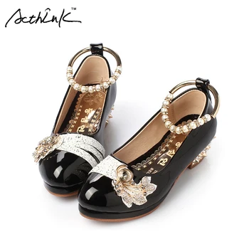 ActhInK New Girls Formal Wedding Leather Shoes with Pearls Anklet Brand Bridesmaids PU Rivet Shoes Girls Dancing Shoes, AS002
ActhInK New Girls Formal Wedding Leather Shoes with Pearls Anklet Brand Bridesmaids PU Rivet Shoes Girls Dancing Shoes, AS002