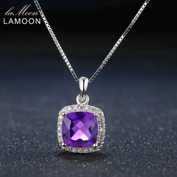 Lamoon 925 Sterling Silver Necklace Natural Amethyst Gemstone Pendant Jewelry Real Gold Plateld Chain Luxury Necklaces LMNI045
Lamoon 925 Sterling Silver Necklace Natural Amethyst Gemstone Pendant Jewelry Real Gold Plateld Chain Luxury Necklaces LMNI045