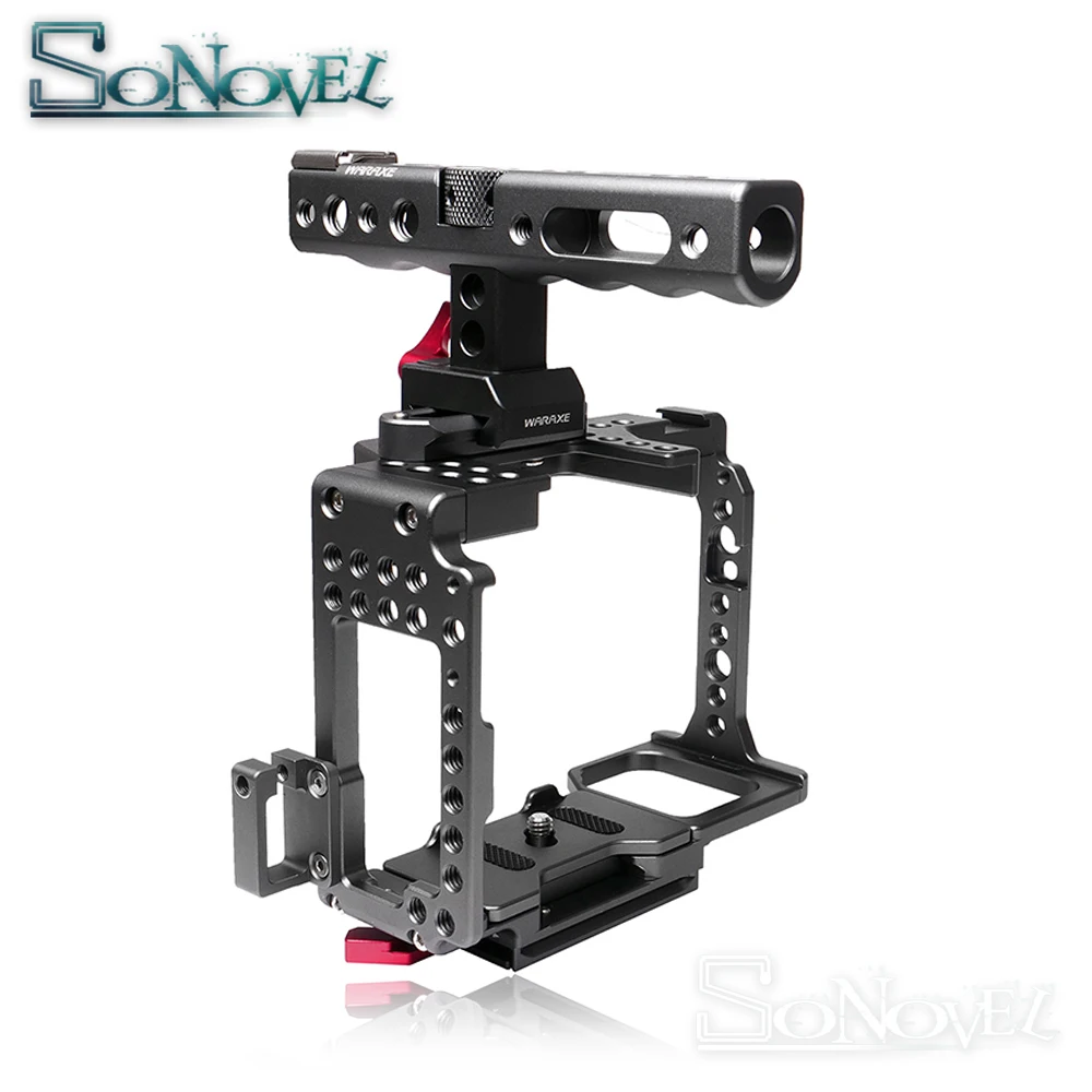 WARAXE A7 Camera Cage Rail Handle Grip Built-in Quick Release Fits Arca Swiss for Sony A7 A7R A7S A7II A7RII A7SII Threaded Hole
WARAXE A7 Camera Cage Rail Handle Grip Built-in Quick Release Fits Arca Swiss for Sony A7 A7R A7S A7II A7RII A7SII Threaded Hole