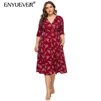 Enyuever Plus Size Vintage Dress Women Summer V Neck Swing Cactus Print Casual Party Robe Rockabilly Dress With Pockets Vestidos
Enyuever Plus Size Vintage Dress Women Summer V Neck Swing Cactus Print Casual Party Robe Rockabilly Dress With Pockets Vestidos