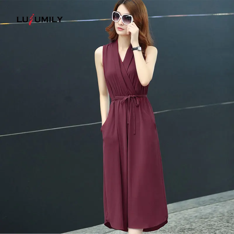 Lusumily Fashion 2019 V Neck Solid Summer Long Dress Party Vestidos Women Casual Dresses Elegant Evening Sashes Vestido de festa
Lusumily Fashion 2019 V Neck Solid Summer Long Dress Party Vestidos Women Casual Dresses Elegant Evening Sashes Vestido de festa