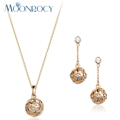 MOONROCY Free Shipping Cubic Zirconia Fashion Crystal Necklace and Earrings Set rose Gold Color Jewelry Set For Women Gift
MOONROCY Free Shipping Cubic Zirconia Fashion Crystal Necklace and Earrings Set rose Gold Color Jewelry Set For Women Gift