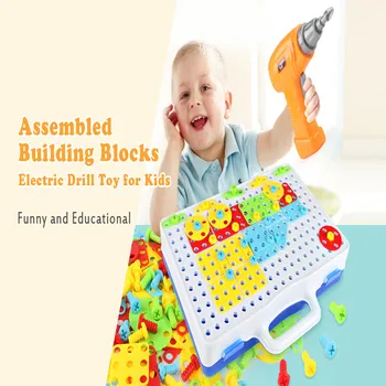 149pcs Educational Assembled Building Blocks Electric Drill Toy DIY Screw Assembly Jigsaw Puzzle Puzzle 3D Creative Tool Kit Toy 
149pcs Educational Assembled Building Blocks Electric Drill Toy DIY Screw Assembly Jigsaw Puzzle Puzzle 3D Creative Tool Kit Toy