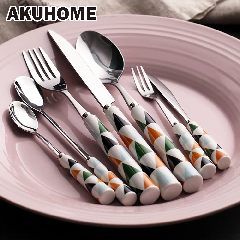 Stainless Steel Cutlery Set All Kinds Of Household Include Knife And Fork Tableware Combination AKUHOME
Stainless Steel Cutlery Set All Kinds Of Household Include Knife And Fork Tableware Combination AKUHOME