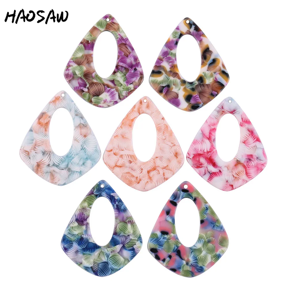HAOSAW 31*38MM 4Pcs/Lot Hand Made/Acetic Acid Charm/Water Drop Shape/DIY Jewelry Making/Jewelry Accessories/Earring Findings
HAOSAW 31*38MM 4Pcs/Lot Hand Made/Acetic Acid Charm/Water Drop Shape/DIY Jewelry Making/Jewelry Accessories/Earring Findings