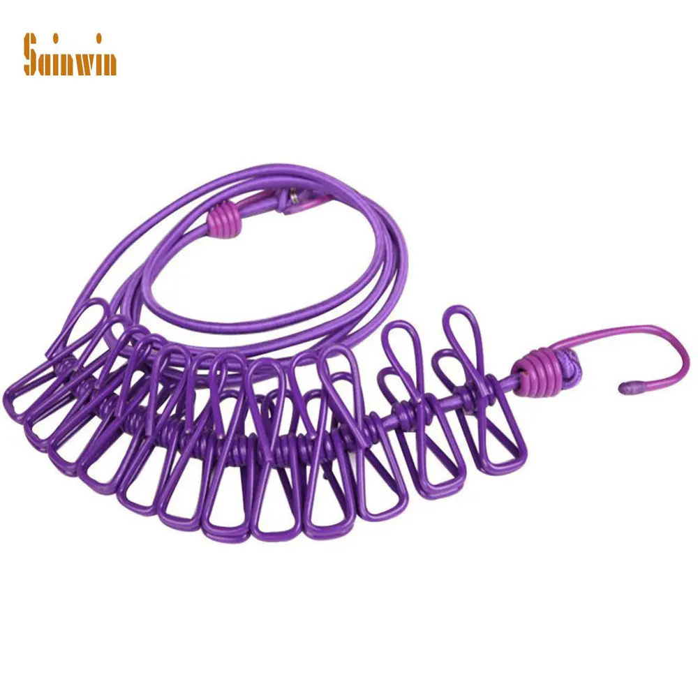 Sainwin 185cm 12clip Multifunctional Drying Rack Clips Cloth Hangers Steel Clothes Line Pegs Clothespins Anti-slip Clip
Sainwin 185cm 12clip Multifunctional Drying Rack Clips Cloth Hangers Steel Clothes Line Pegs Clothespins Anti-slip Clip