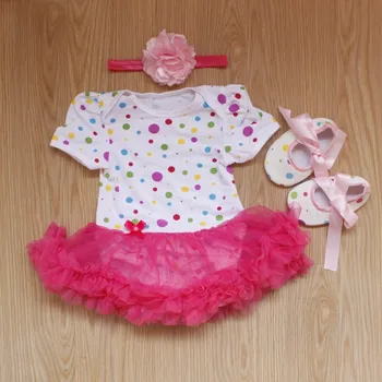 Baby Rompers 3PCs Infant Clothing Set Baby Girls Hot Pink Polka Dots Tutu Dress Jumpersuit Headband Shoes 
Baby Rompers 3PCs Infant Clothing Set Baby Girls Hot Pink Polka Dots Tutu Dress Jumpersuit Headband Shoes