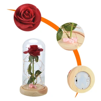 2018 Glass Landscape Hood DIY Microscopic Beauty and the Beast Red Rose in a Glass Base for Valentine's Gifts
2018 Glass Landscape Hood DIY Microscopic Beauty and the Beast Red Rose in a Glass Base for Valentine's Gifts