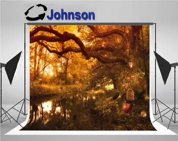 tree Fairy Tale Elf House Pumpkin rabbit Lights Forest background Vinyl cloth Computer print Halloween photo backdrop
tree Fairy Tale Elf House Pumpkin rabbit Lights Forest background Vinyl cloth Computer print Halloween photo backdrop