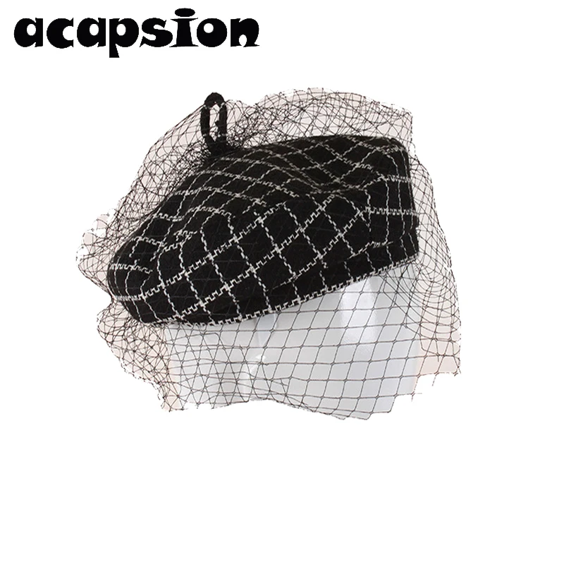 Acapsion Artist Mesh Mask Beret Charming Lady Party Hat Berets Painter Octagonal Hats Caps For Women Gorras Mujer Cappelli Donna
Acapsion Artist Mesh Mask Beret Charming Lady Party Hat Berets Painter Octagonal Hats Caps For Women Gorras Mujer Cappelli Donna