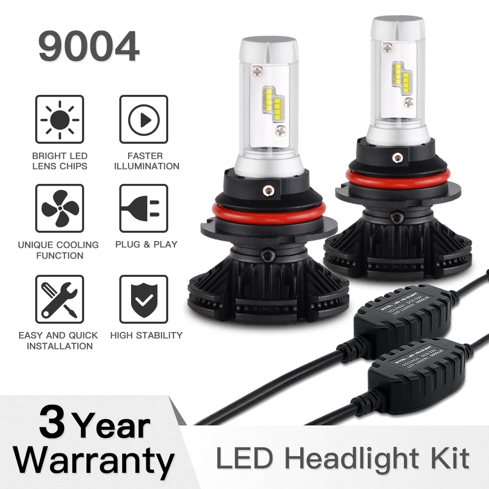 9004 HB1 ZES Chips LED Headlight Hi/Low Beam Bulbs Conversion Kit Headlamp DIY 3 Colors
9004 HB1 ZES Chips LED Headlight Hi/Low Beam Bulbs Conversion Kit Headlamp DIY 3 Colors