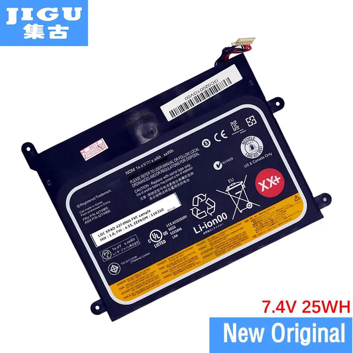 JIGU 42T4965 42T4966 42T4985 Original laptop Battery For Lenovo Tablet 1 7.4V 25WH Built-in battery
JIGU 42T4965 42T4966 42T4985 Original laptop Battery For Lenovo Tablet 1 7.4V 25WH Built-in battery