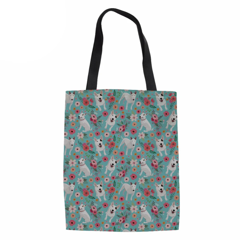 Brand Canvas Tote Bag Fabric Cotton Cloth Reusable Shopping Bag Women Beach Handbags Bull Terrier Prints Grocery Bags Big
Brand Canvas Tote Bag Fabric Cotton Cloth Reusable Shopping Bag Women Beach Handbags Bull Terrier Prints Grocery Bags Big
