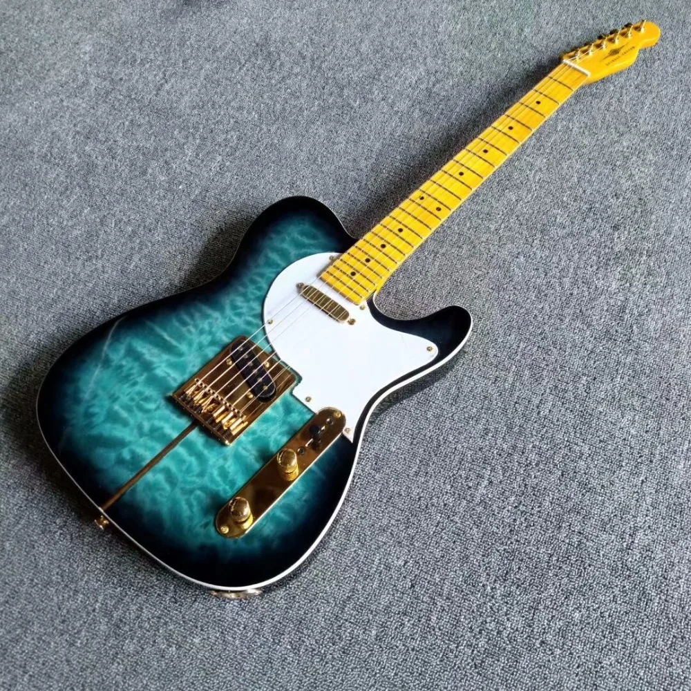 High quality custom TL electric guitar melhagde signature tuff dog guitar, gold accessory blue water ripple,Free shipping
High quality custom TL electric guitar melhagde signature tuff dog guitar, gold accessory blue water ripple,Free shipping