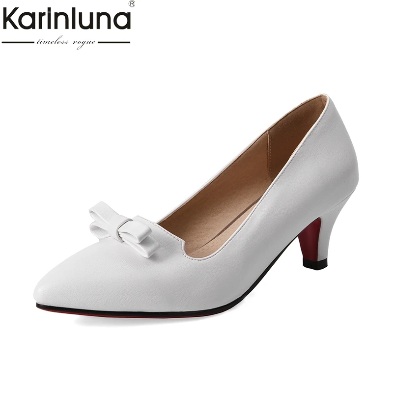 Karinluna 2019 plus size 30-43 dropship Office lady shoes mid heels women's Shoes Woman elegant bow spring slip on woman pumps
Karinluna 2019 plus size 30-43 dropship Office lady shoes mid heels women's Shoes Woman elegant bow spring slip on woman pumps