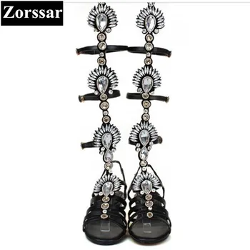 {Zorssar} Fashion rhinestone flats woman sandals Roman gladiator knee-high Summer women shoes Casual flat womens Sandalias
{Zorssar} Fashion rhinestone flats woman sandals Roman gladiator knee-high Summer women shoes Casual flat womens Sandalias