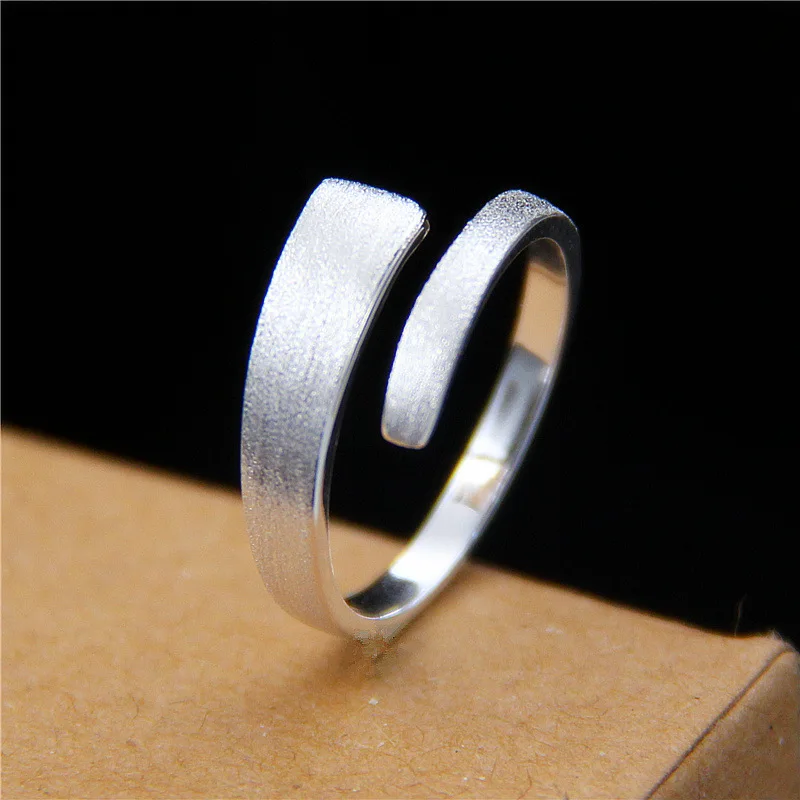 New Fashion 925 Sterling Silver Simple Open Rings For Women Real Silver Matte Geometric Elegant Jewelry Ring Men
New Fashion 925 Sterling Silver Simple Open Rings For Women Real Silver Matte Geometric Elegant Jewelry Ring Men